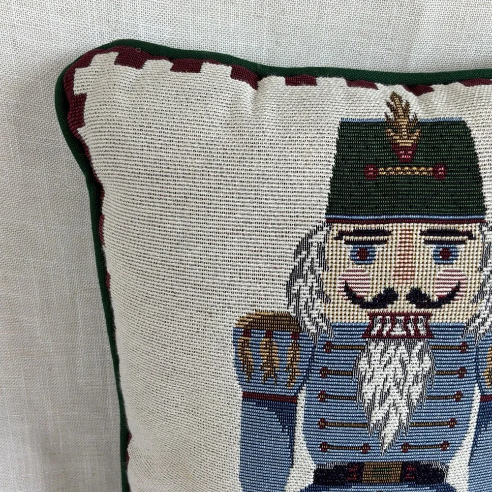 NOS Riverdale Nutcracker Tapestry Pillow 17